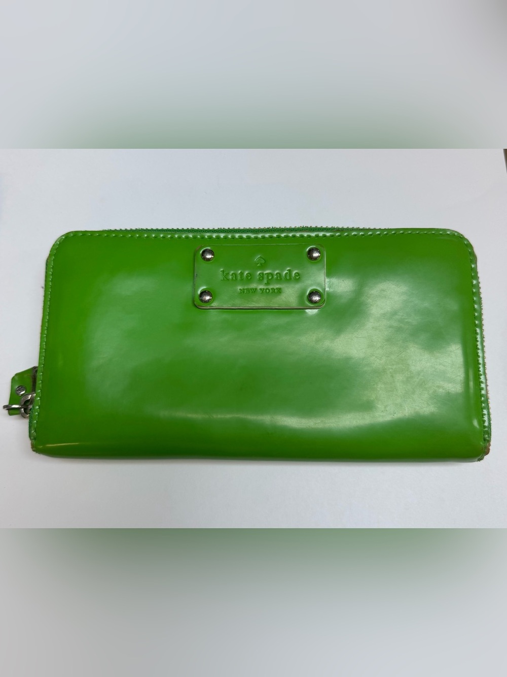 Kate Spade Lime Green Zip Around Wallet